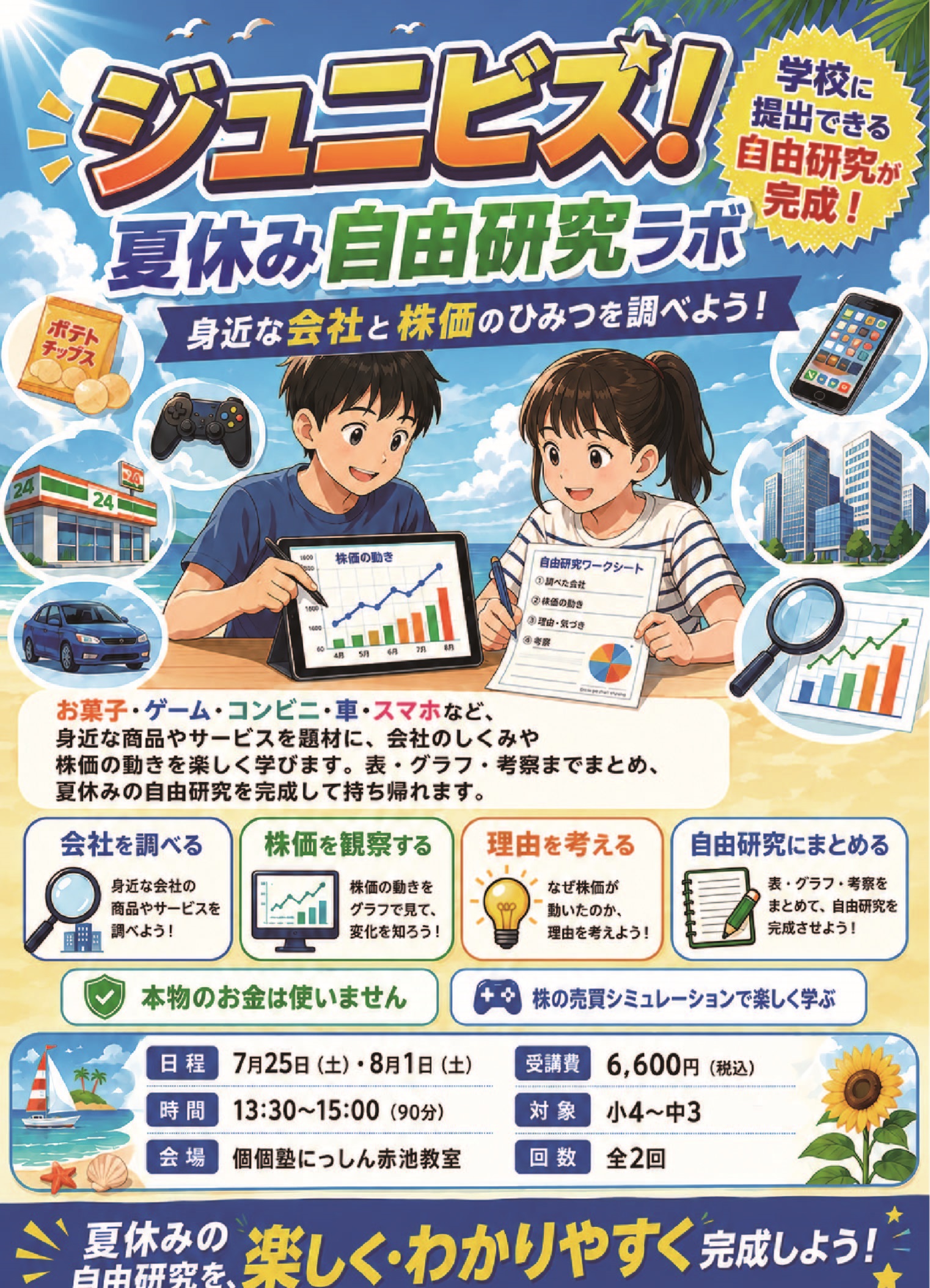 『ジュニビズ！夏休み自由研究ラボ』について アイキャッチ画像